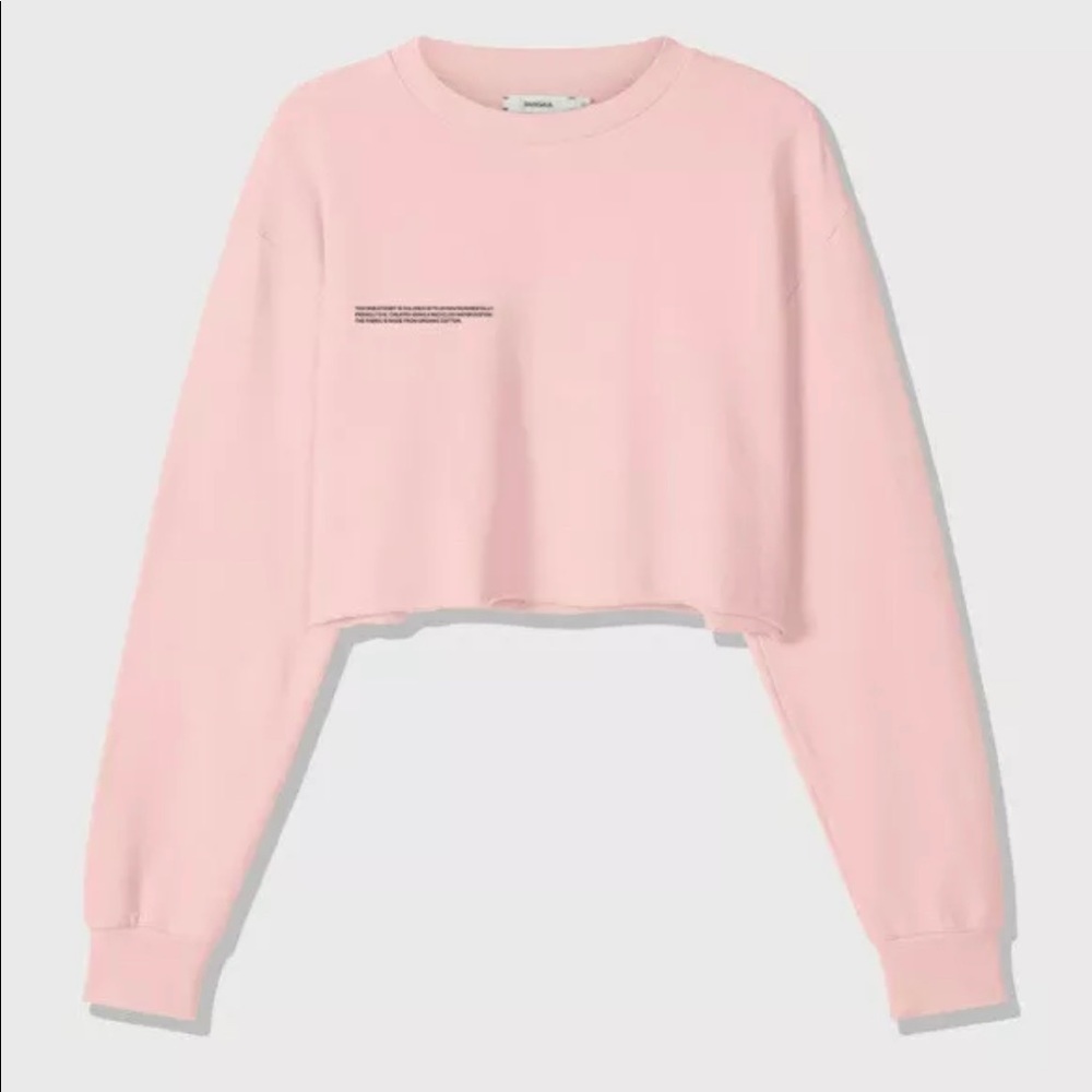 PANGAIA OrganicCotton CroppedSweatshirt RoseQuartz